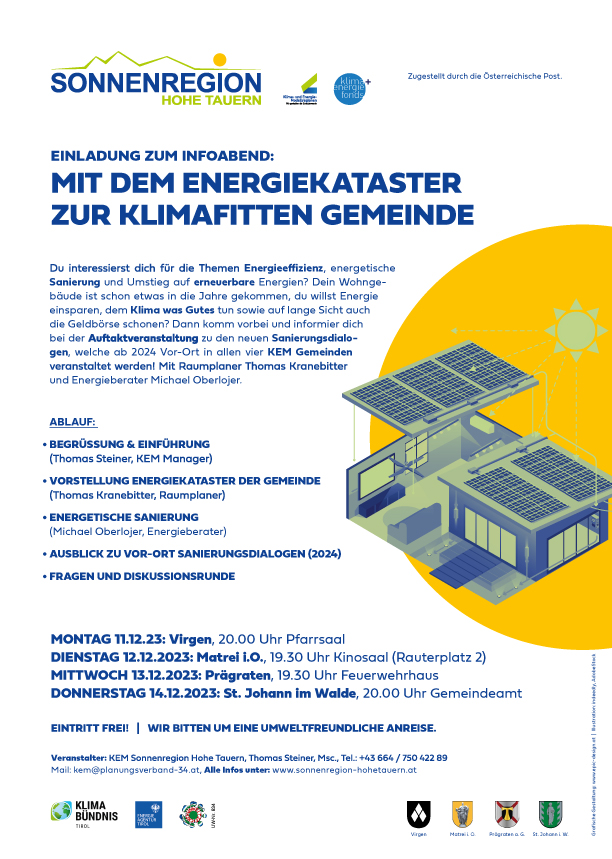Infoabend: Mit dem Energiekataster zur klimafitten Gemeinde | ab 11.12.2023